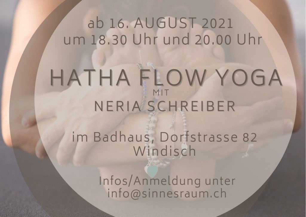 Flyer: Hatha Flow Yoga mit Neria Schreiber im Badhaus