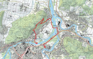 Sternwanderung, Karte mit Streckenverlauf